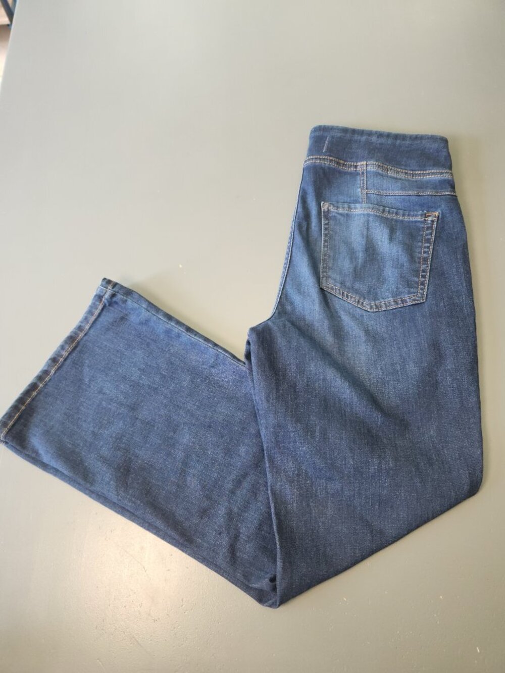 We The Free Pull On Kick Flare Jeans Women's Small Dark Wash Stretch Flare Boho